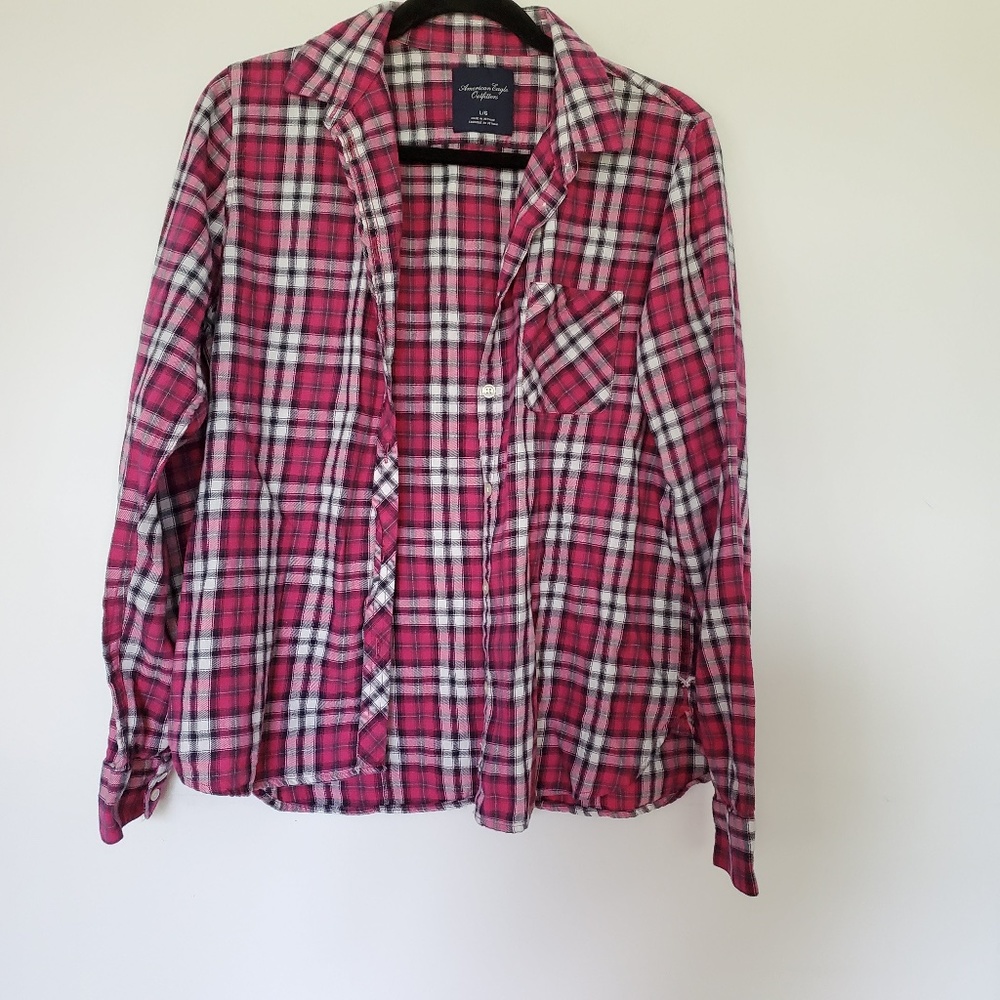 2/$20 American Eagle flannel button down